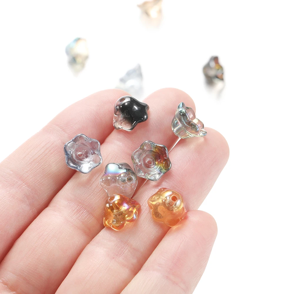 Древний Sle имитация кристаллов с отверстием в виде лилии свободные бусины