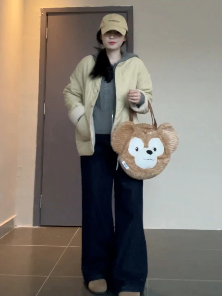 Куртка на хлопковой подкладке Глубокий осенний пуховик Корейская серия Пальто с