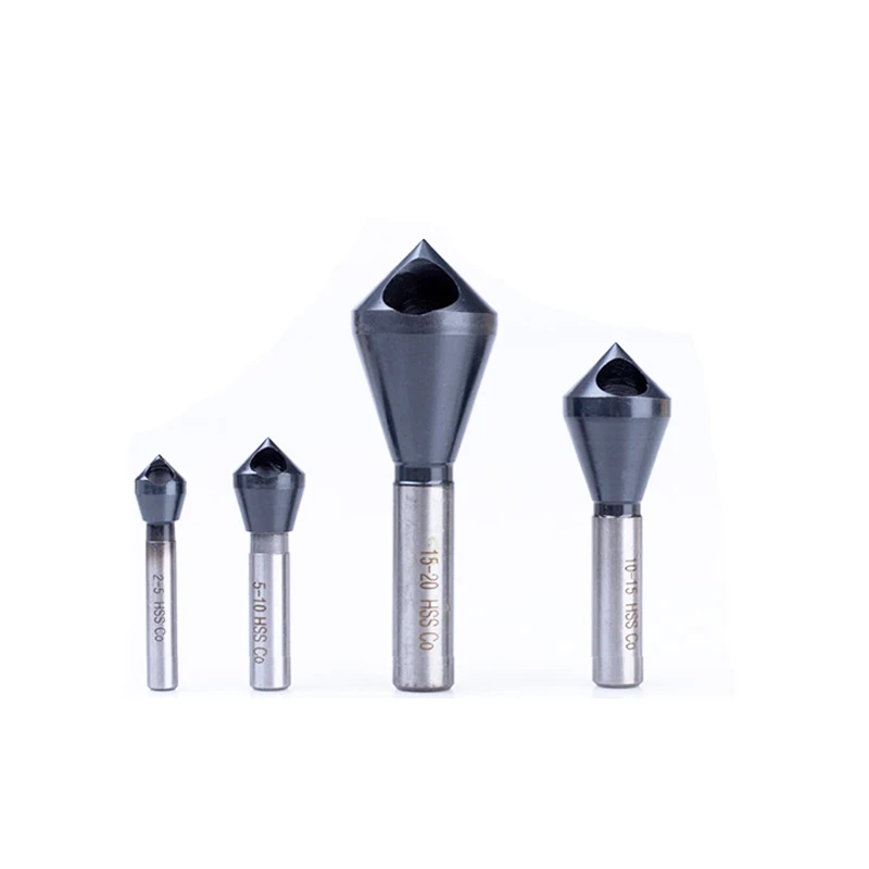 M35 Cobalt TiAlN Coated Chamfer Cutter 2-5/5-10/10-15/15-20mm 90 Degree Deburring Countersink Drill For Stainless Steel Metal