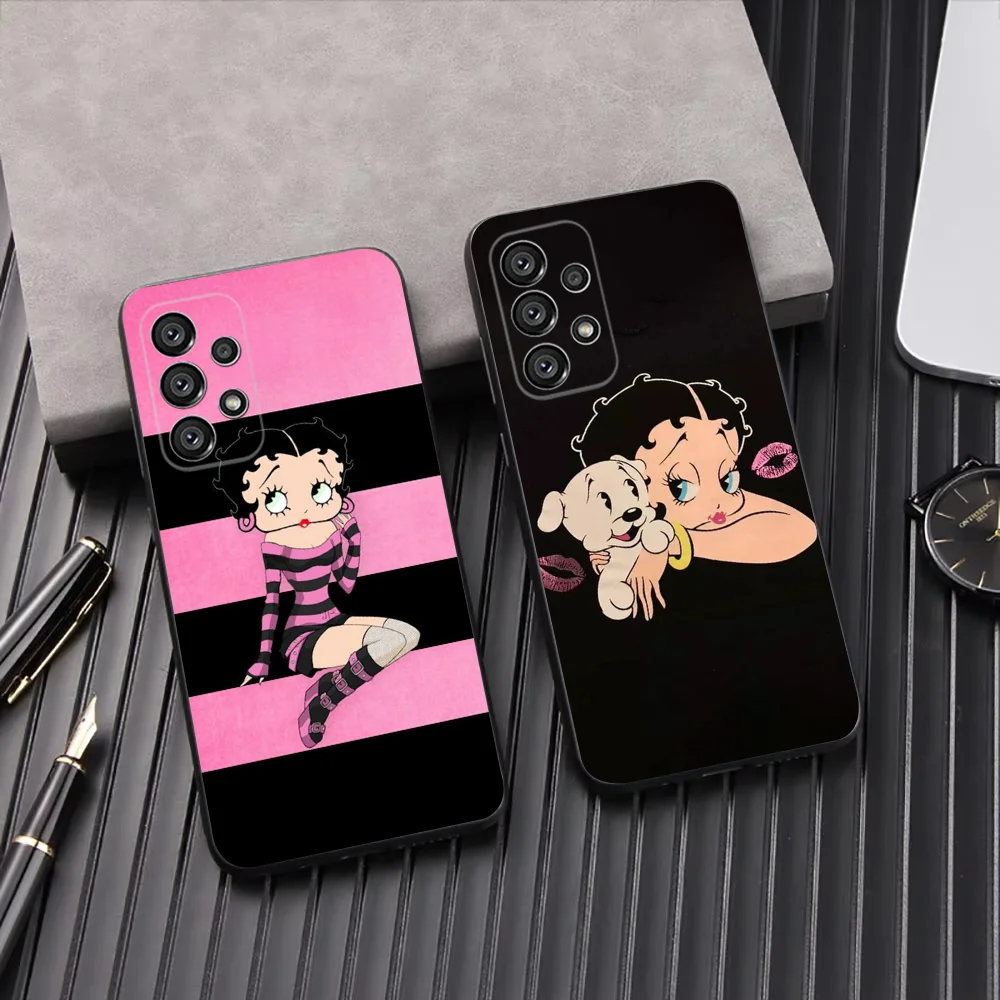 Cartoon-B-BettyS-S Phone Case For Samsung Galaxy A13 A21s A22 A31 A32 A52 A53 A71 A80 A91 Soft Black Shell