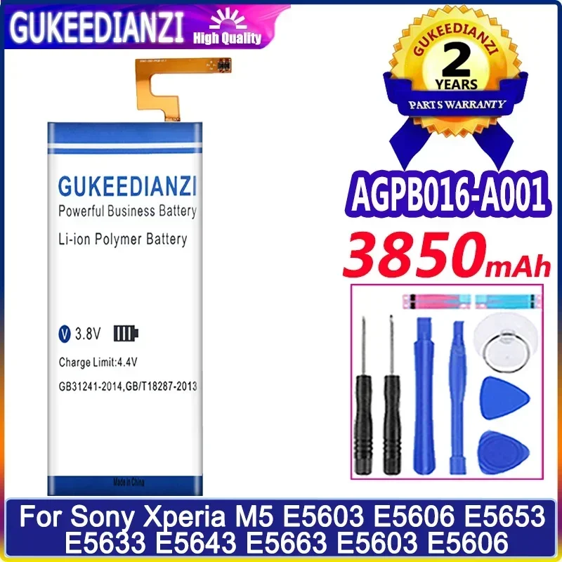 3850 мАч AGPB016-A001 Сменный аккумулятор для Sony Xperia M5 E5603 E5606 E5653 E5633 E5643 E5663 Бесплатный