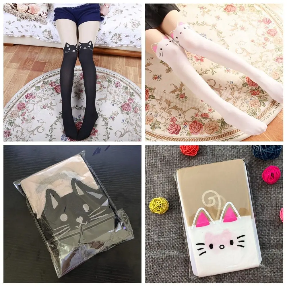 

Cat Overknee Socks Cute Animation Cos Sailor Cosplay Pantyhose Bottoming Socks Anime Splicing Stockings Girl