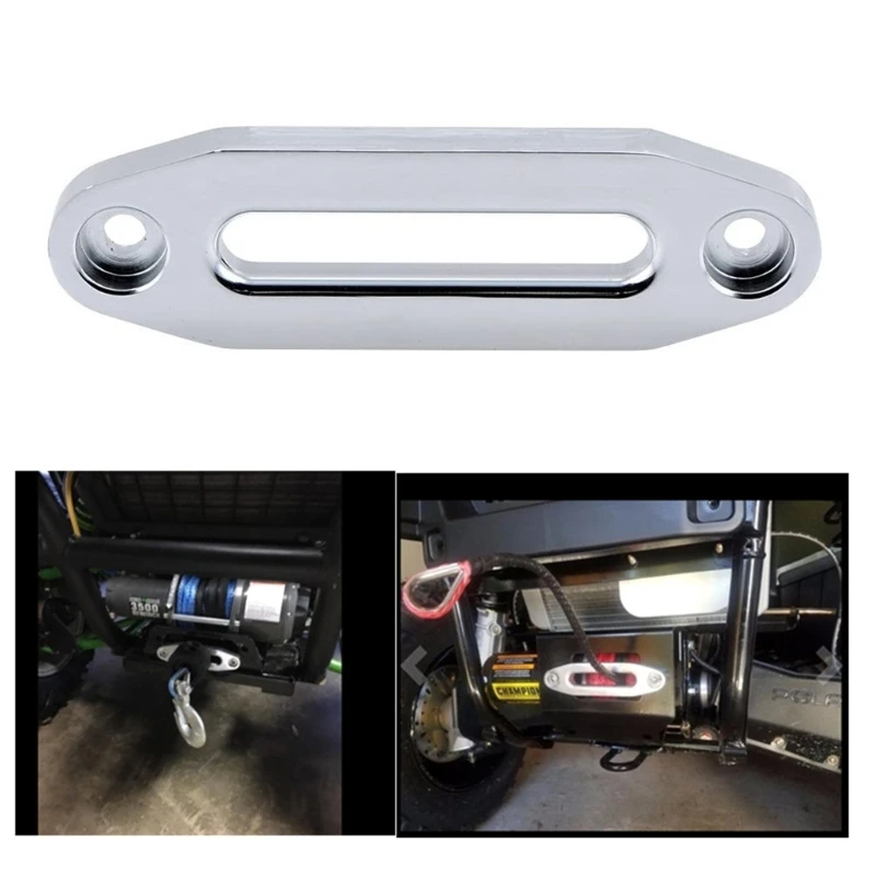 

for 3000LBS ATV UTV Winches Rope Cable Aluminum Alloy Front Rear Hawse Fairlead Winch 4-7/8'' 124mm Mount Bolt Centers