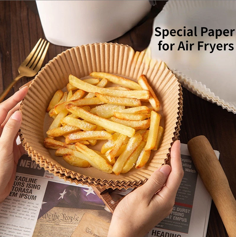 

Одноразовый бумажный вкладыш для фритюрницы, 100 шт., антипригарная бумага для выпечки, пищевая бумага для пергамента, маслостойкий кухонный ...