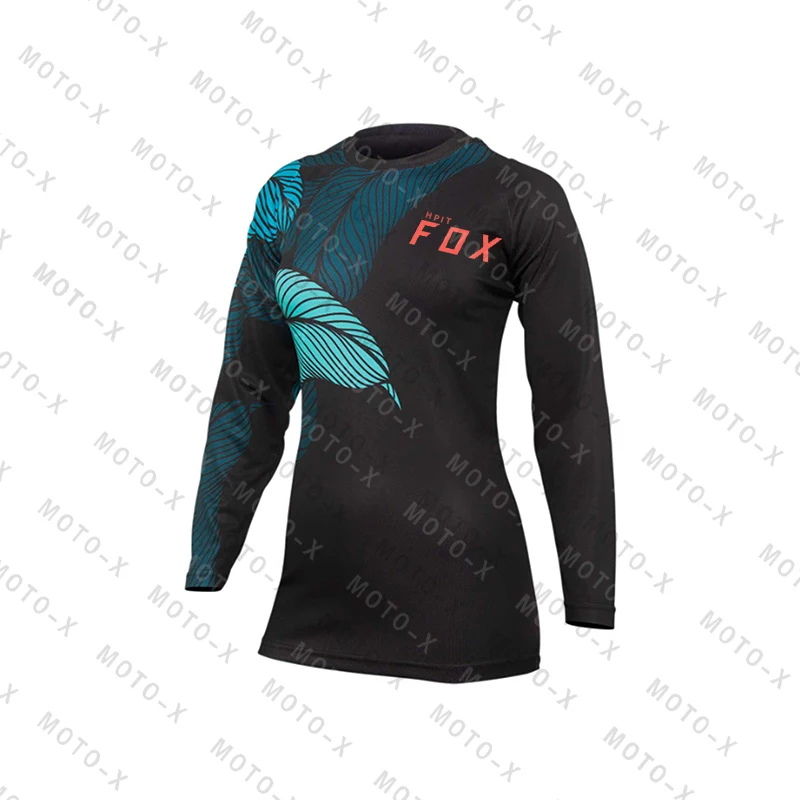 

Off-road Motorcycle Riding Suit Mtb Ladies Hpit Fox Women's Cycling Jersey In Black/Teal BMX DH Mountain Bike Quick-drying