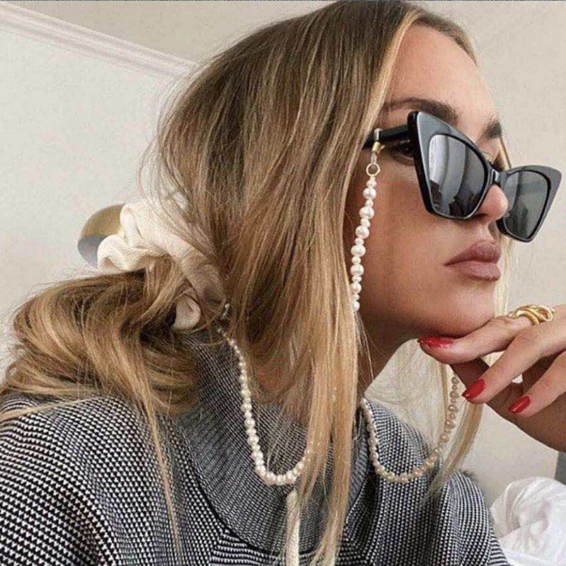 

2020 Chic Irregular Imitation Pearl Glasses Chain Hanging Neck Chain Glasses Rope Lanyards Mask Chains Sunglasses Accessories