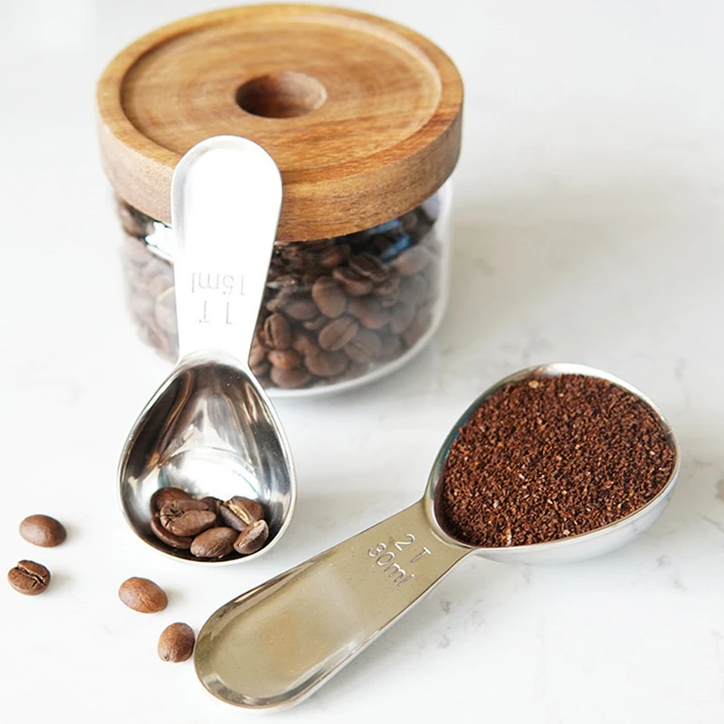 

15ML/30Ml Coffee Spoon 304 Stainless Steel Spoon With Scale Measuring Spoon Milk Powder Spoon Seasoning Spoon Measuring Spoon