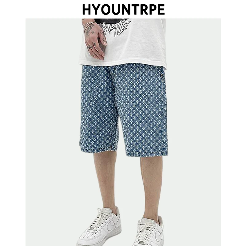 

Mens Destroy Ripped Holes Denim Jean Shorts Hip Hop Zipper Loose Short Jeans Pants New Casual Spring Summer Streetwear Shorts