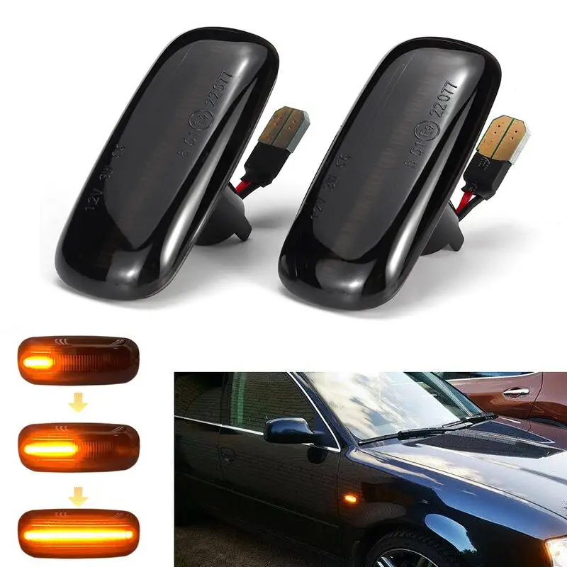 

Amber Dynamic LED Side Marker Signal Light For Audi A8 4D 1996-2002 For TT 8N 1998 1999 2000 2001 2002 2003 2004 2005 2006