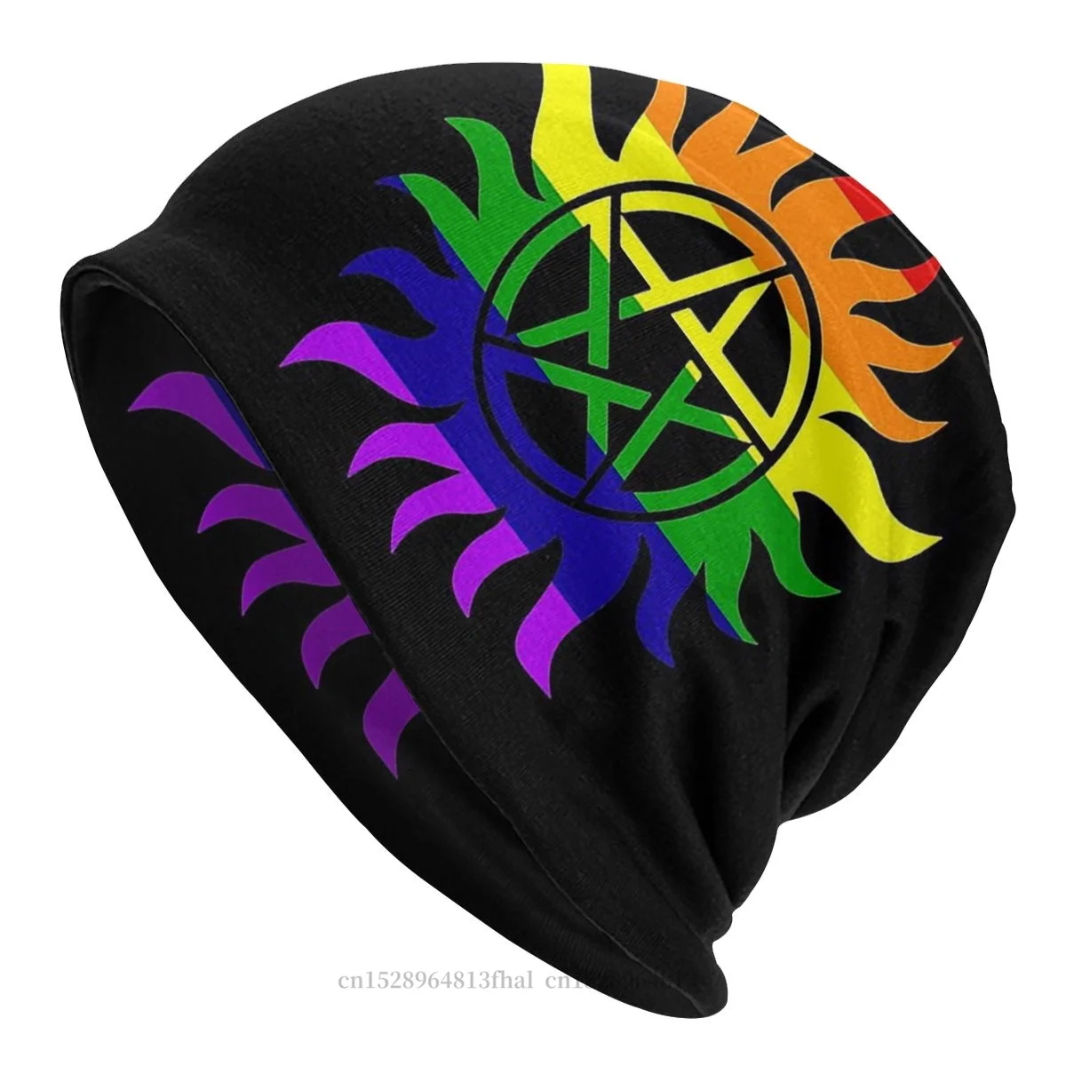 

Supernatural Dean Azazel Sam Castiel TV Beanie Hats Rainbow Pride Antipossession Skullies Hat Bonnet Special Caps Earmuffs