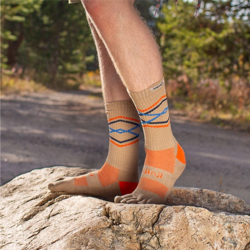 Носки Injinji с пятью пальцами длинные утолщенные носки для походов на открытом