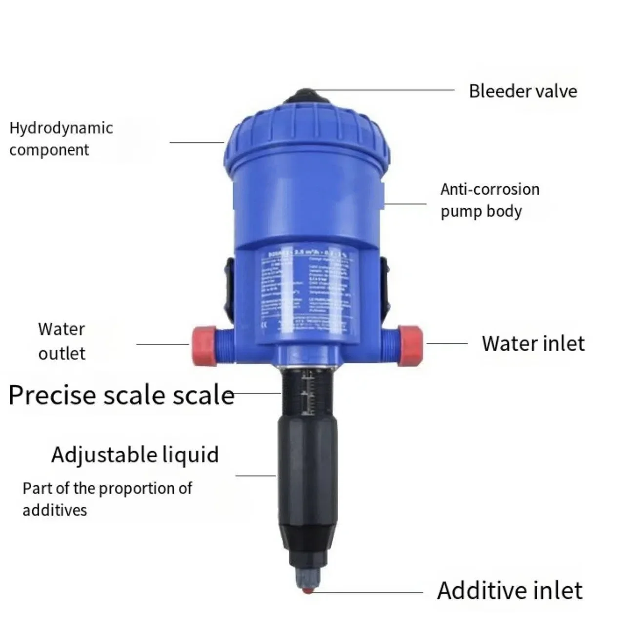 Дозатор с водяным приводом для химического внесения удобрений Автоматический