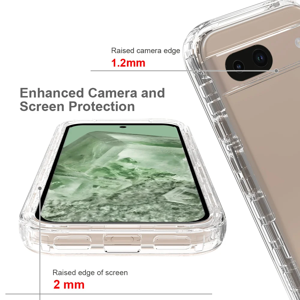 Прозрачная полноразмерная защитная пленка 360 ° для Google Pixel 8a 7a 6a 8 7 Pro Защитная