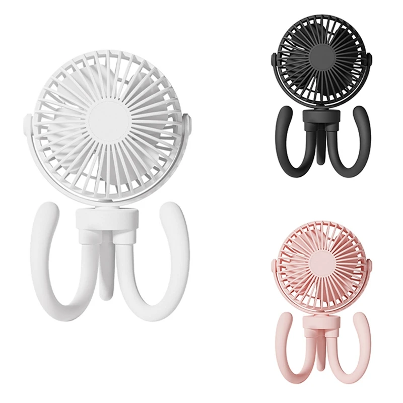 

Baby Stroller Winding Fan Portable Hand Fan Usb Small Summer Mute Mini Octopus Electric Fan Table Fan Angle Adjustment