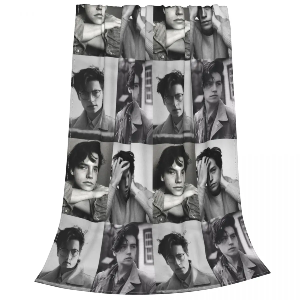 

Cole Sprouse Collage Riverdale Archie Comics Jughead Jones Knitted Blankets Flannel Super Soft Throw Blankets for Bed Bed Rug 09