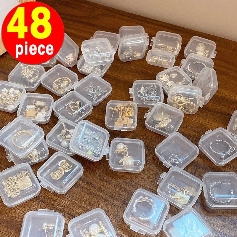 

Пластиковые мини-боксы для хранения украшений 48 штук