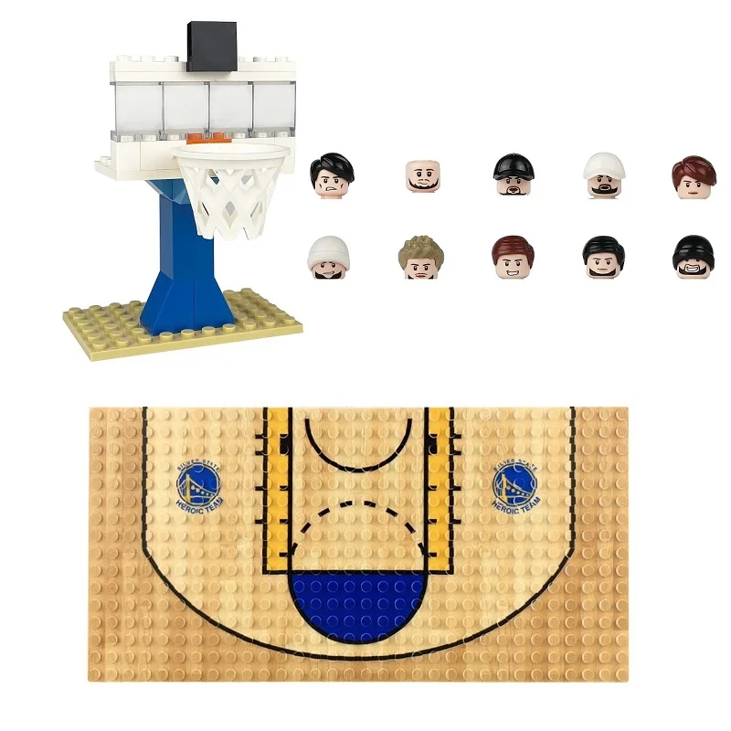 Figures Basketball Stand Court Accessories Building Blocks Bricks Toys For Children Gifts
