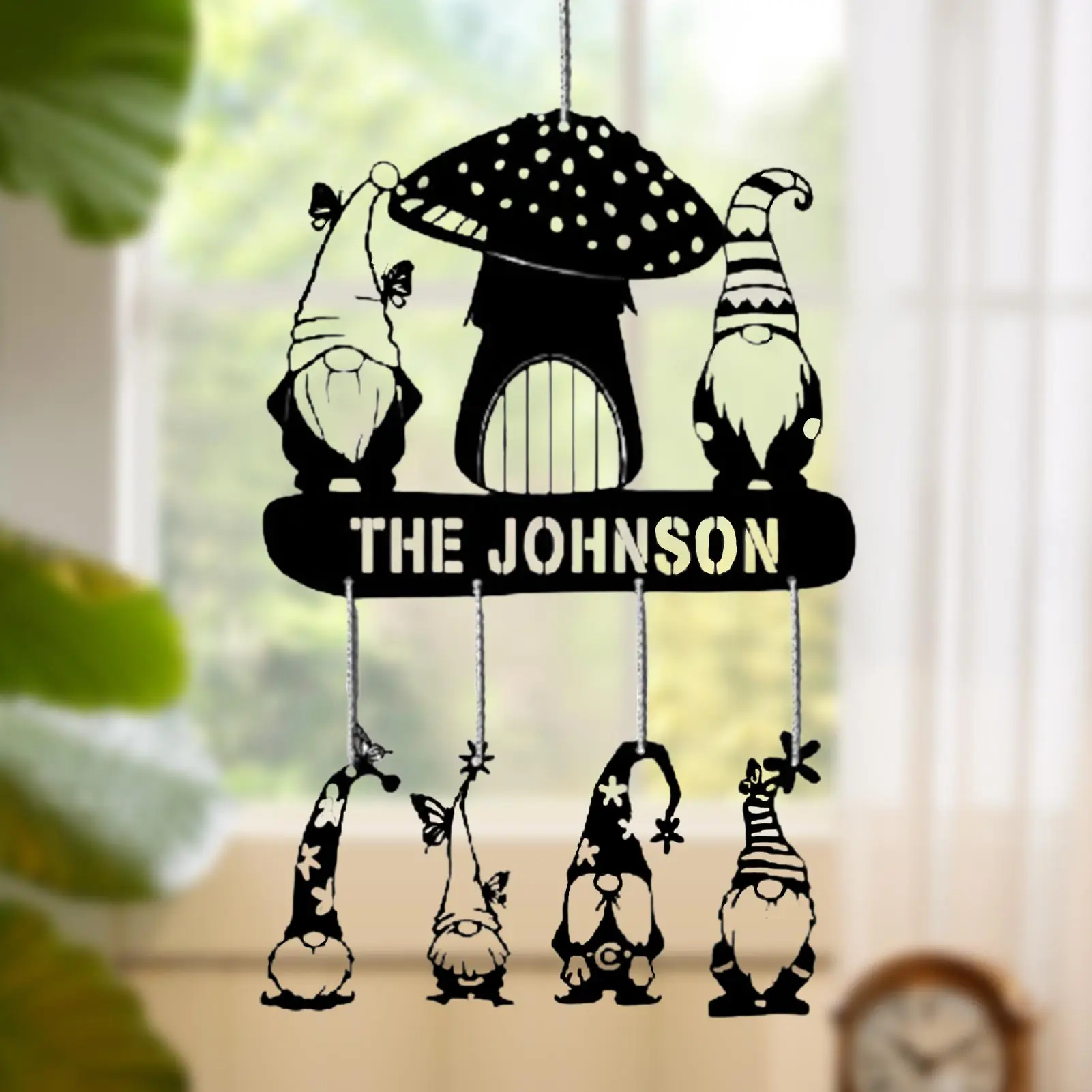 

Металлические ветряные колокольчики Gnome, металлические ветряные колокольчики для украшения сада, защитные ветряные колокольчики, искусств...