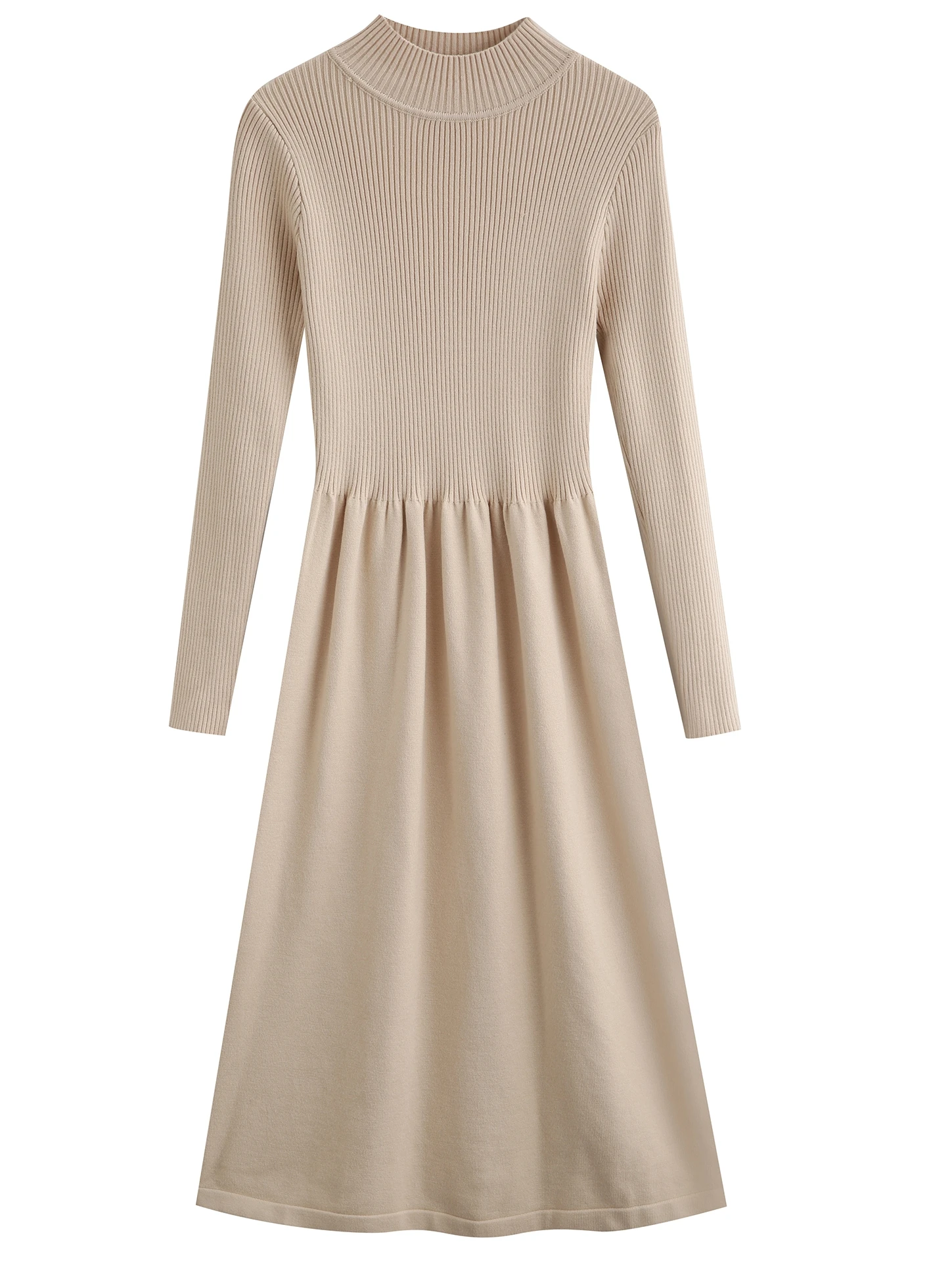 Gao Yanzhi Half-high Collar Knitted dress Women Autumn and Winter 2023 New Inner wear Base with Coat Sweater Skirts |