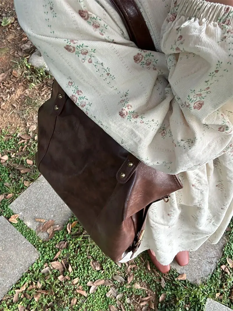 Новинка осенне-зимняя нишевая Сумка-тоут Миягава в стиле ретро из мягкой кожи