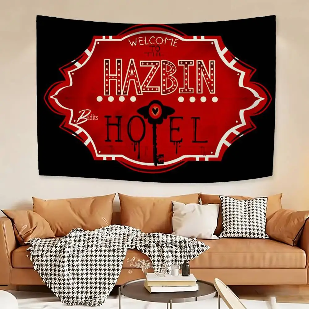 Фото Флаги Hazbin H-Hotel, настенный декоративный баннер для спальни, дома, улицы, для украшения интерьера №2