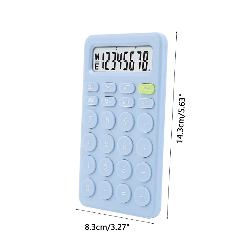 

8 Digits Electronic Calculators Solar Battery Dual Power Calculator with Large LCD Display for Office Home School Use H3CA
