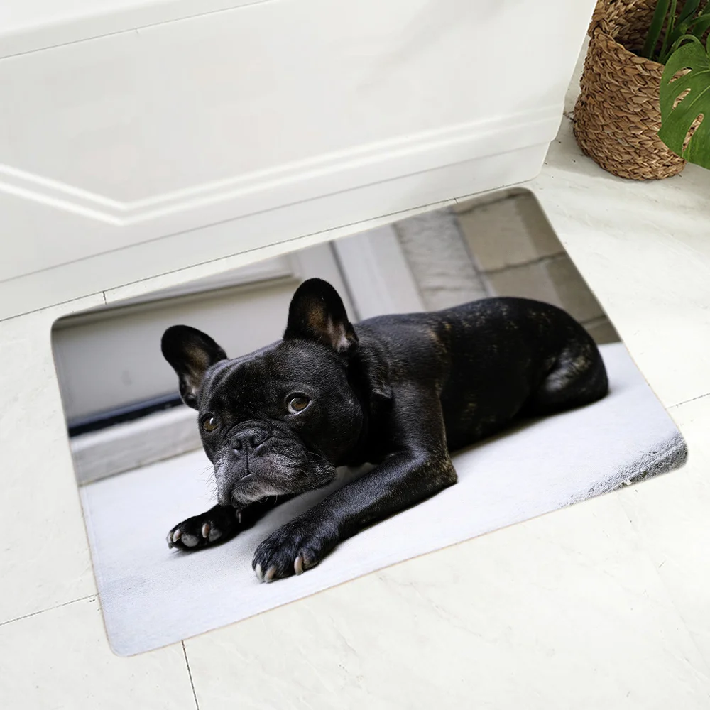 

Напольный коврик для ванной и спальни, нескользящий моющийся коврик, декоративный ковер для французского бульдога, молитвенный коврик для ...