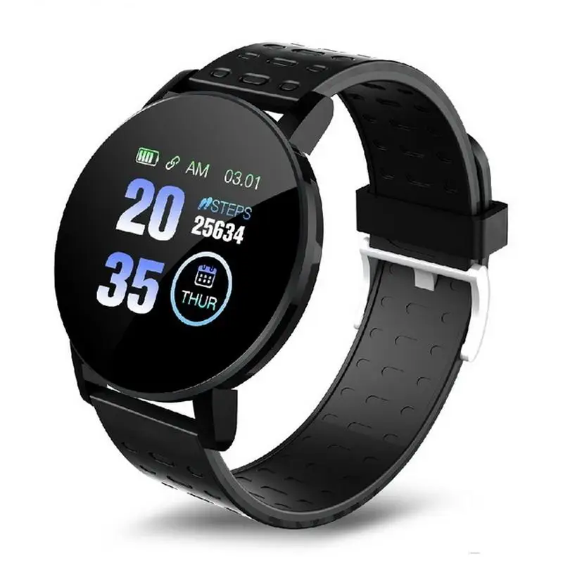 

119plus Smart Bracelet Heart Rate, Blood Pressure, Step Information Reminder Two-Color Strap