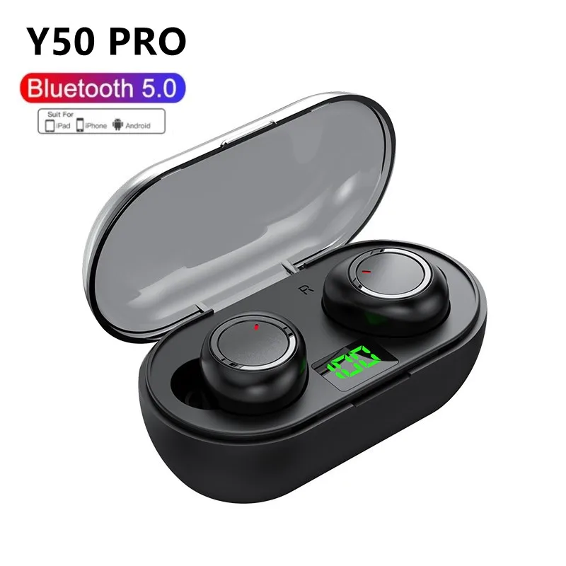 

Y50 TWS wireless headphones Wireless Bluetooth headset sport earphone 5.0 bluetooth Gaming Headset With Mic Wireless Earbuds
