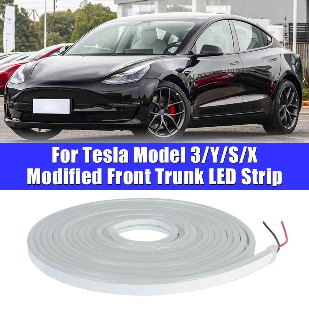 

Светодиодные ленты для Tesla Model 3 Y X S, 5 м, 12 В, автомобильное внутреннее освещение, декоративная лампа для багажника, водонепроницаемый белый с...
