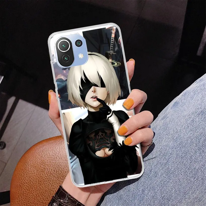 Чехол для телефона 2B Nier Automata с аниме Xiaomi Redmi Note 10 9S 9 8T 8 Pro 7 5 Mi 12T 11T 10T 9T 12 11 Lite A2 A3 Coque