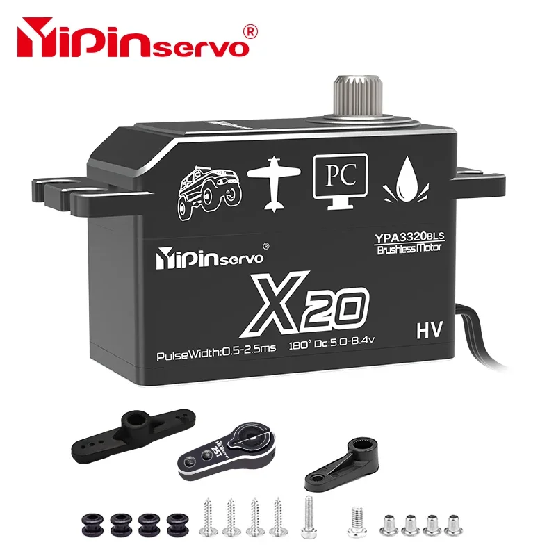 Yipinservo 20 кг Цифровой бесщеточный Серводвигатель PWM полностью Металлическая