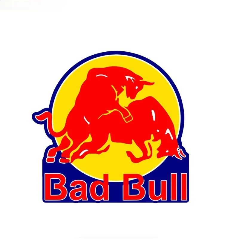 

20cm Red Bad Bull Fashion Car Sticker Truck Window Sticker Bumper Laptop Wall Helmet Camper Waterproof Sunscreen Vinyl Decal