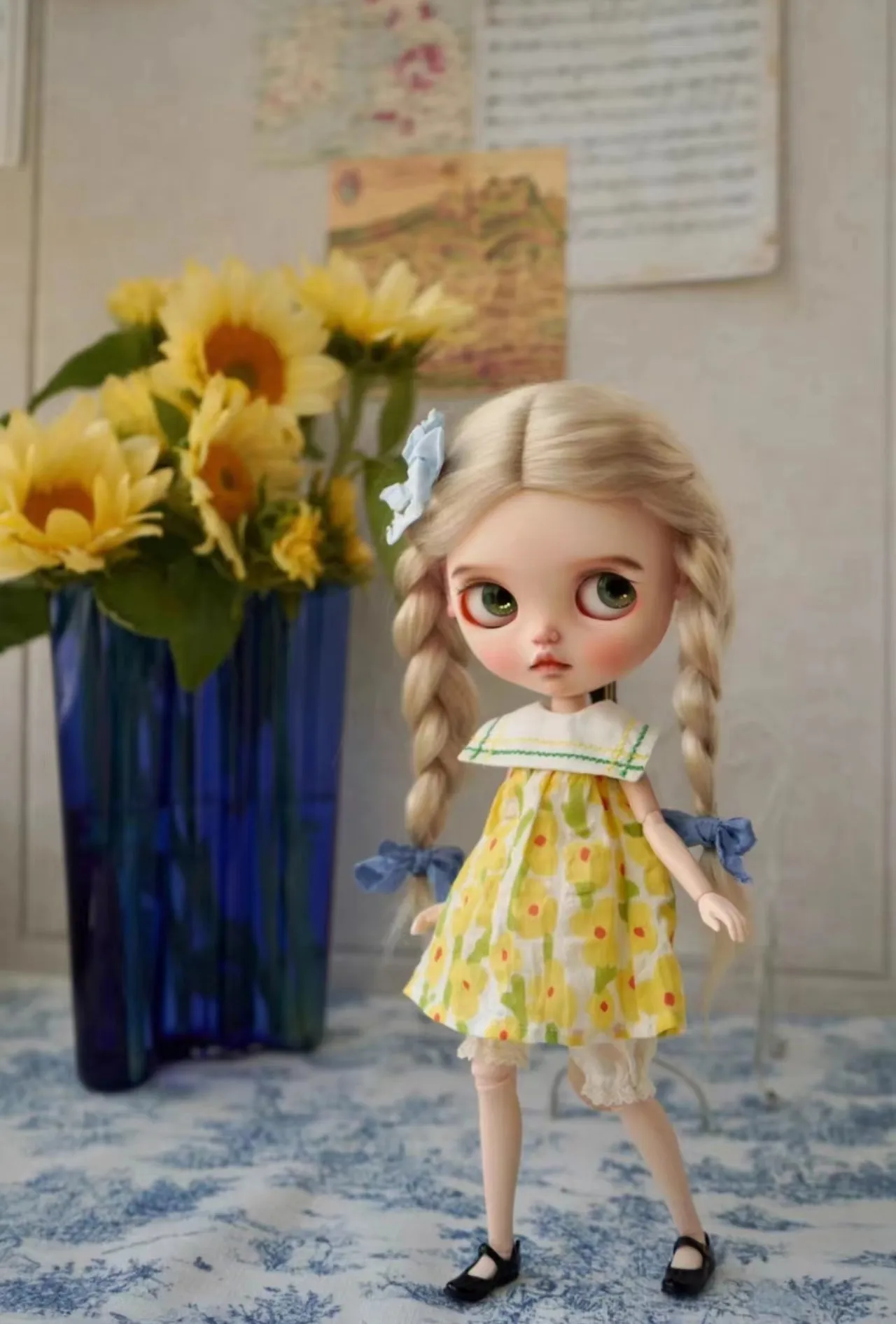 Оригинальное летнее платье Dopamine Blythe из пенопласта с принтом чистого хлопка 1/6 30