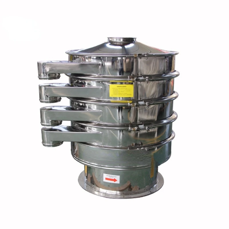 

High efficiency vibrating round separator for detergent powder