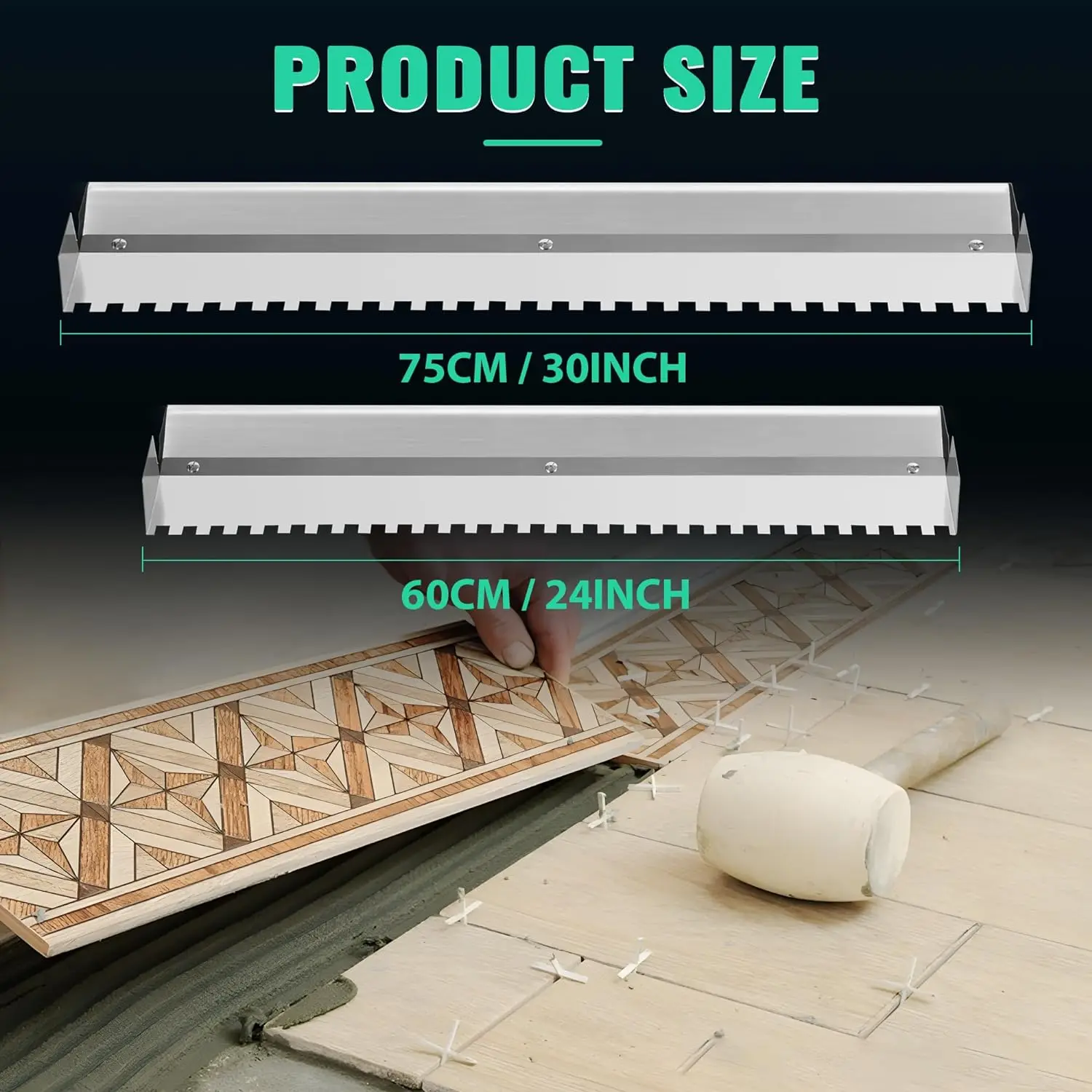 

Мастерок для плитки 2/5x2/5 дюйма, 60 см, 75 см