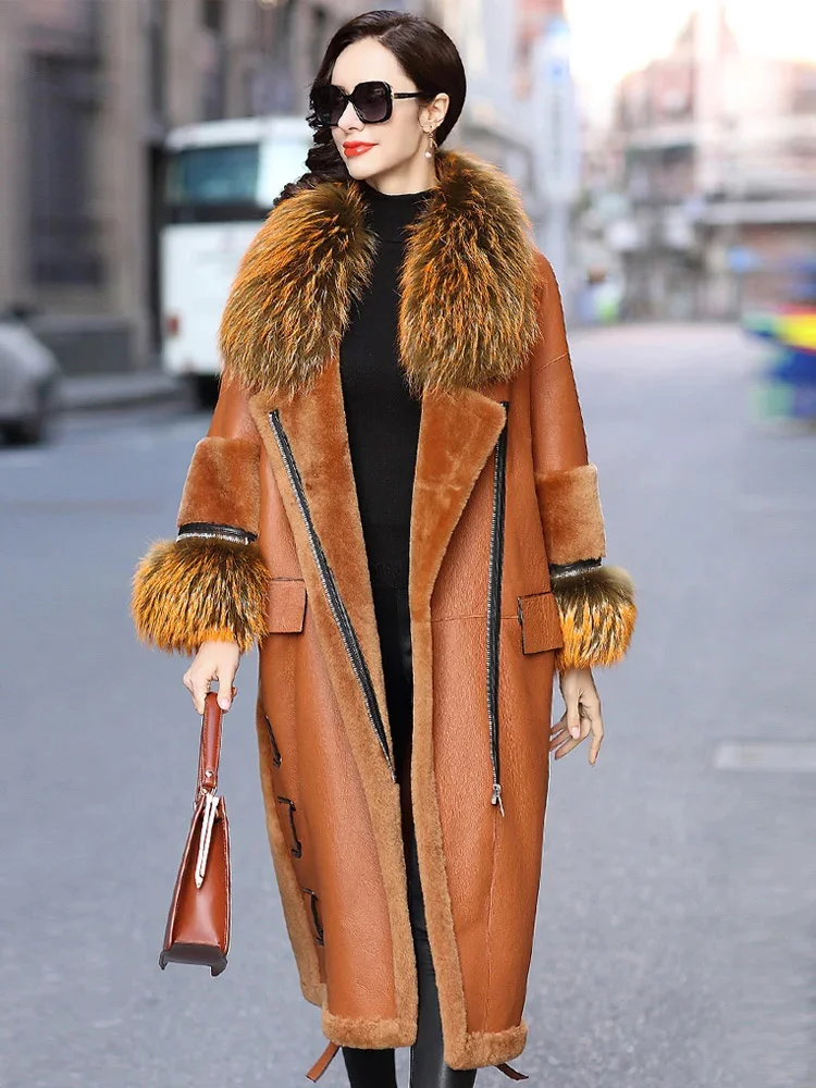 

Fashion, Patty's Popularity, Beauty, Slave Sheep Fur, Women's Coat, Raccoon Fur, Fur Coat
