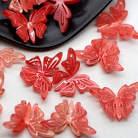 1623mm 6pcs glass three dimensional hollow butterfly high quality diy antique hairpin accessories