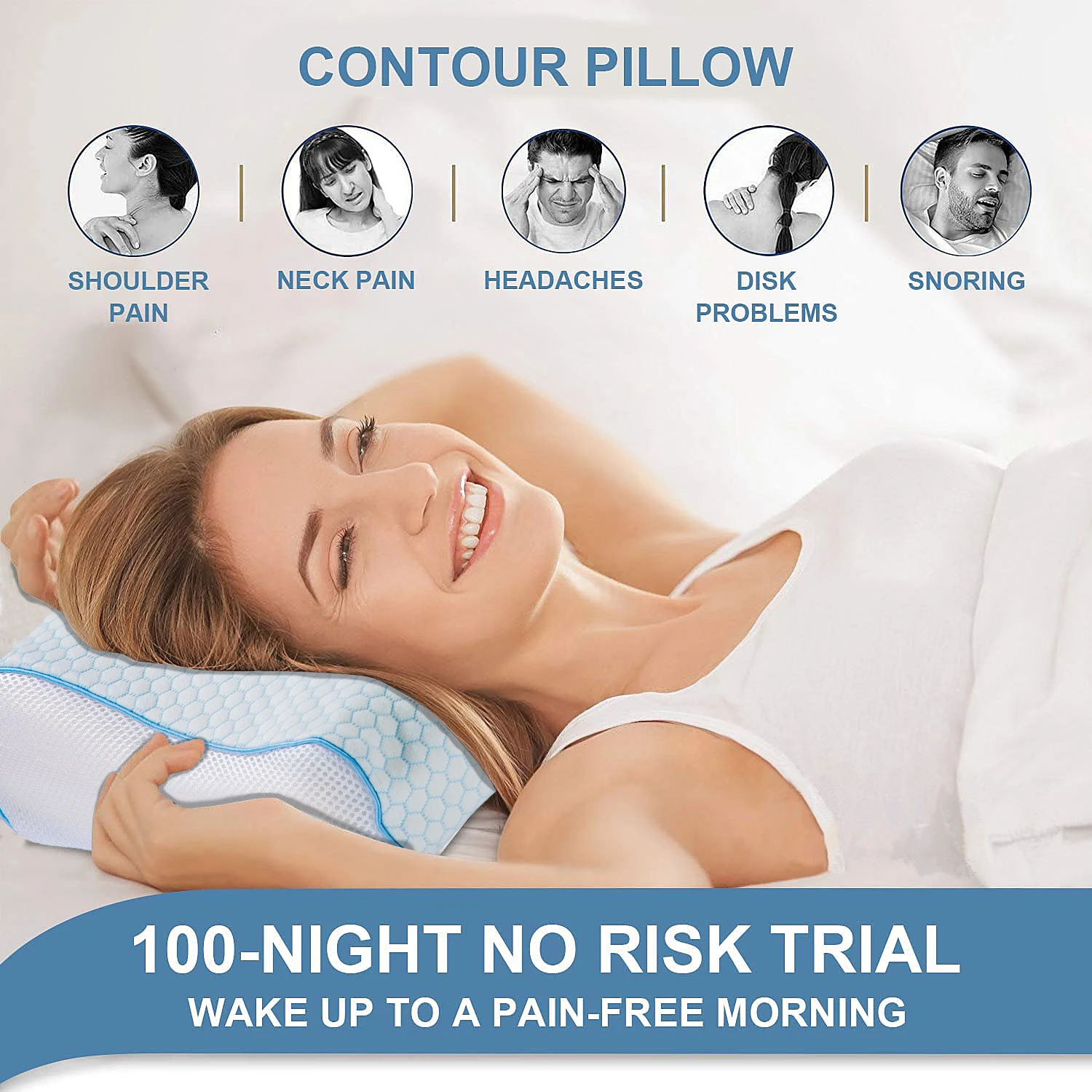 

Orthopedic pillow memory foam pillow slow rebound neck pillow ergonomic memory relax neck comfortable sleep