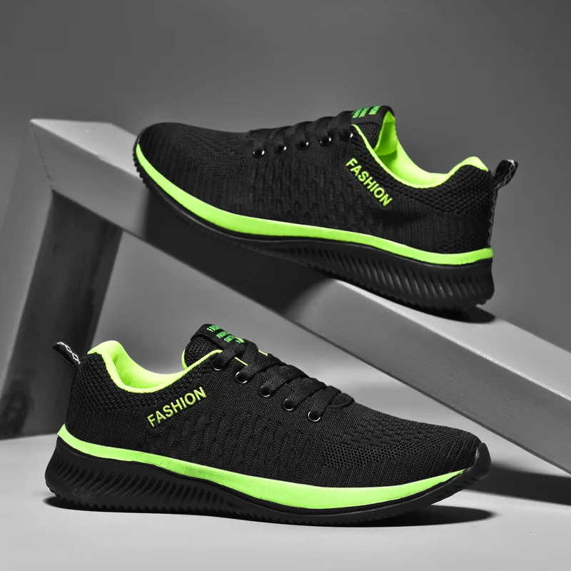 Sneakers Men Women 2022 Hot New Stretch Fabric Breathable Running Sport Shoes Trend Light Soft Hole Sole Comfortable Black Shoes