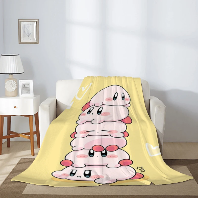 

K-Kirbys аниме одеяло, одеяла для дивана и пледы, пушистые мягкие одеяла для кровати, пушистое летнее одеяло, двойное декоративное одеяло на заказ