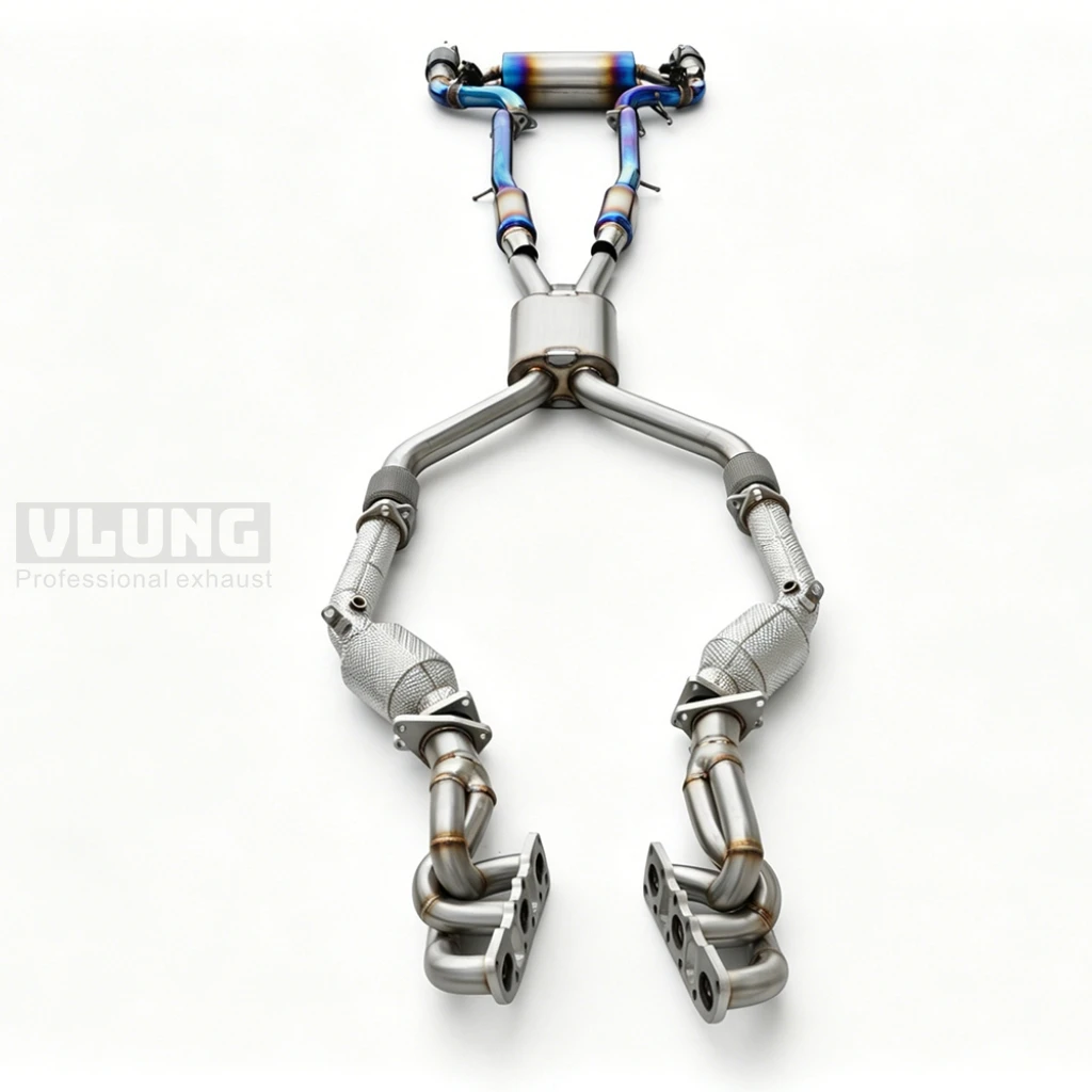 Фото Выхлопная система из титанового сплава для Infiniti QX70 3.5/3.7L V6 2004-2019: легкая, высокопроизводительная №4