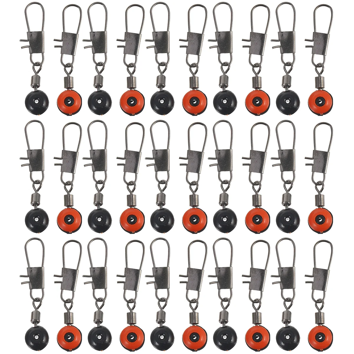 

100 Pcs Accessories Space Bean Connector Fishing Tackle Hook Clip Stainless Steel Line Sinker Slider Swivel