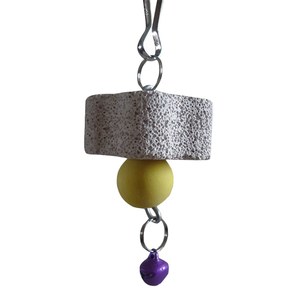 

With Buckle Pet Supplies Chew Grinding Cage Hanging Sound Making Decorative Ornament Bite Resistant Funny Mineral Parrot Toy