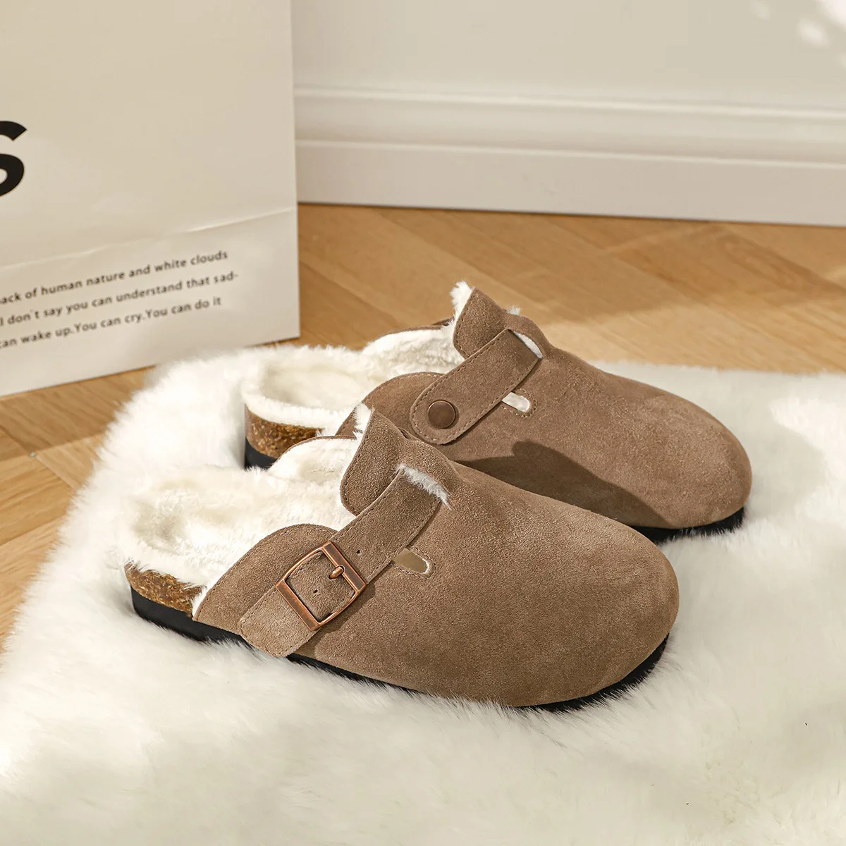 

Shoes For Women Winter Home Slippers Sneakers Fashion Suede Mules Slippers Sandals Support Outdoor Beach Slides Home Shoes