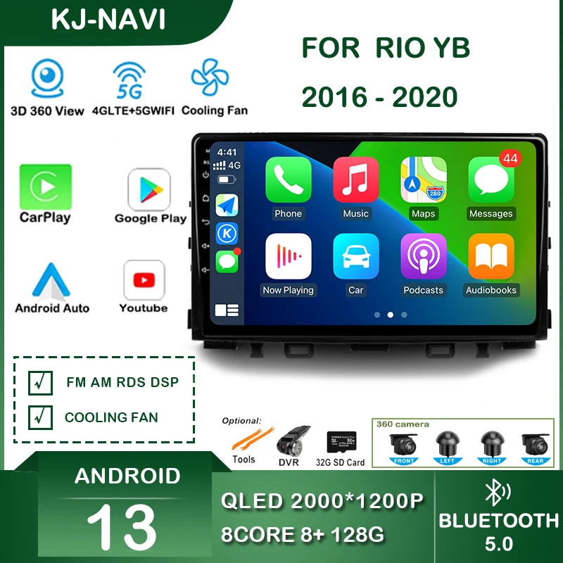

Car Radio For Kia RIO YB KX Cross 2016 - 2020 Carplay Android Auto Multimedia Video Player Navigation Stereo Intelligent System