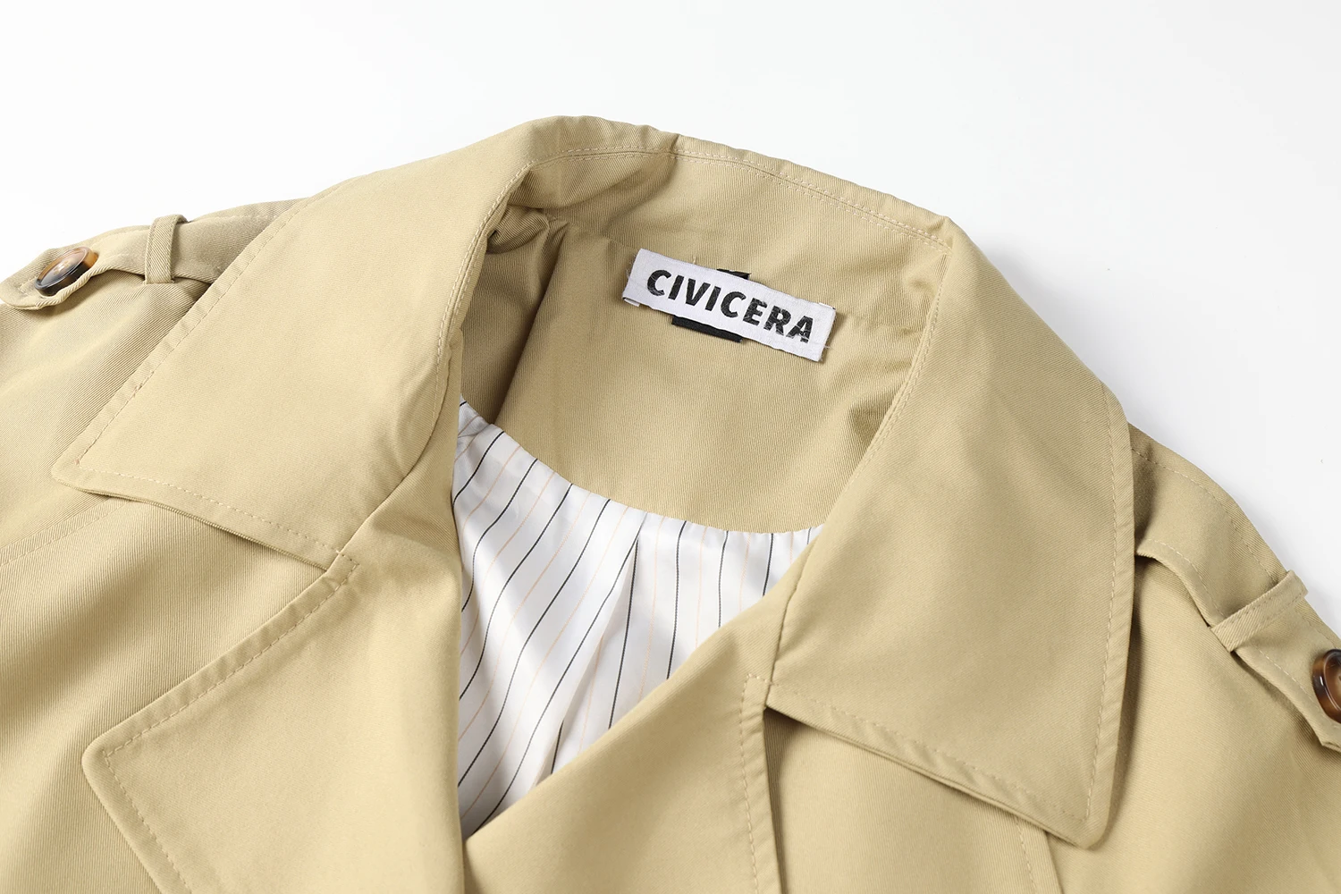 Осеннее усовершенствованное пальто Civicera цвета хаки верхняя одежда комплект из