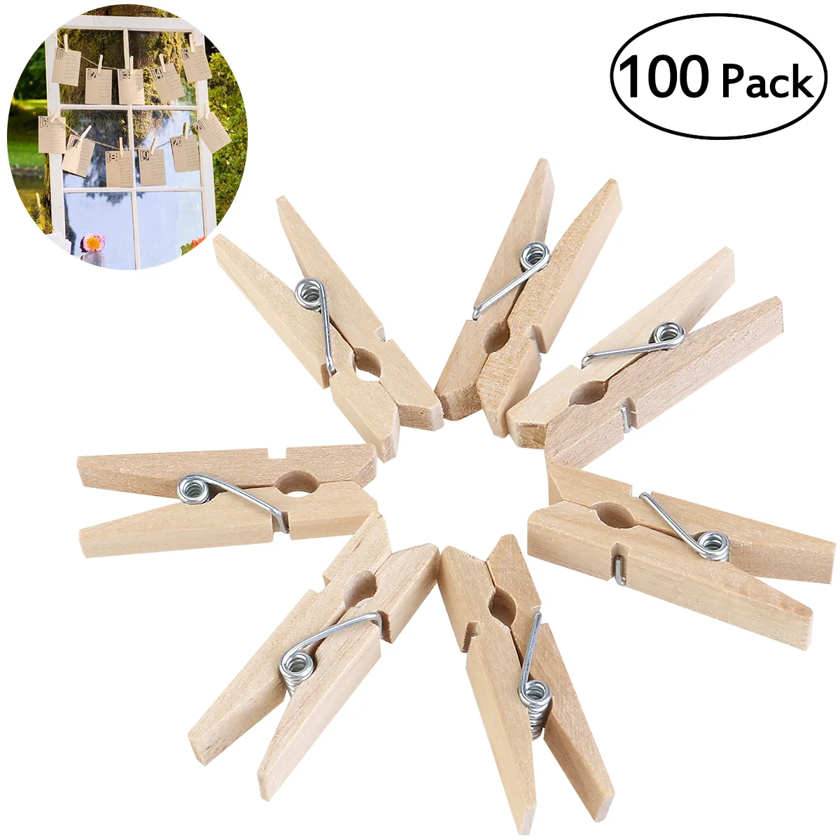 

100 Pcs Photo Clips Mini Clothes Pin Clothes Clips Craft Clips for DIY Home