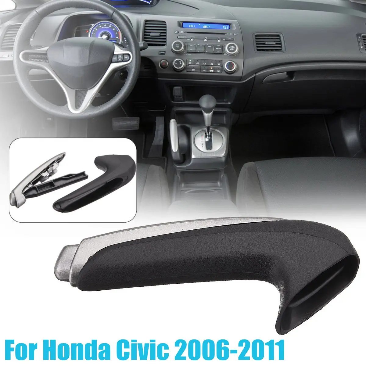 

Car Parking Handbrake Cover For Honda/Civic 2006-2011 Plastic Hand Brake Handle Housing Cover Case Black