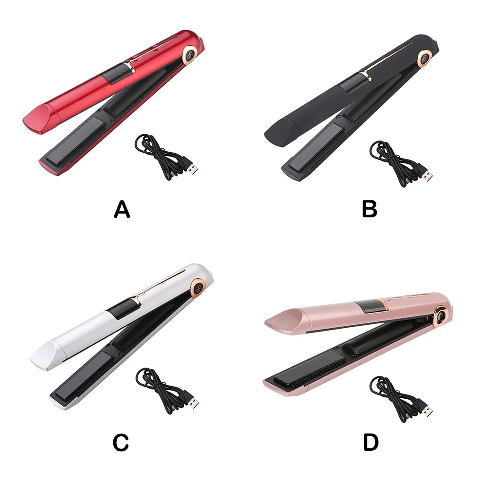

Hair Roller Mini Straightener Cordless Curler Multipurpose Power Bank USB Charging Rechargeable Barber Supplies